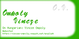 ompoly vincze business card